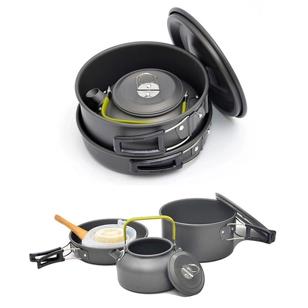 Camping Cookware Set Outdoor Lightweight Pots