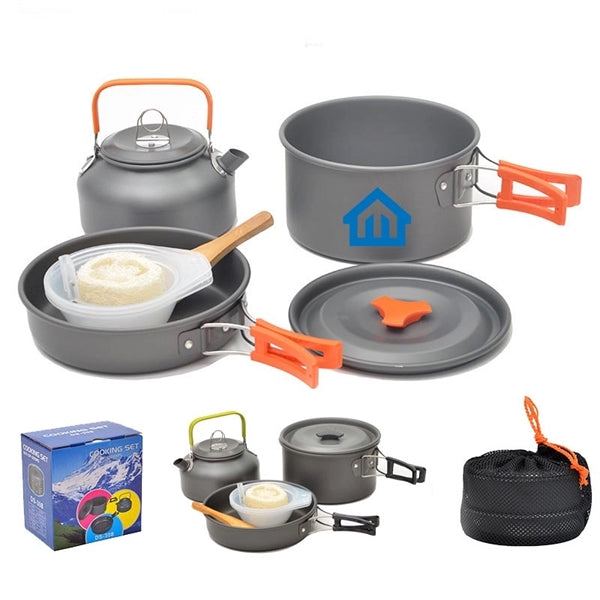Camping Cookware Set Outdoor Lightweight Pots