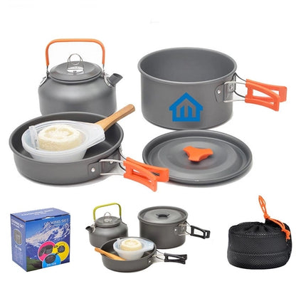 Camping Cookware Set Outdoor Lightweight Pots