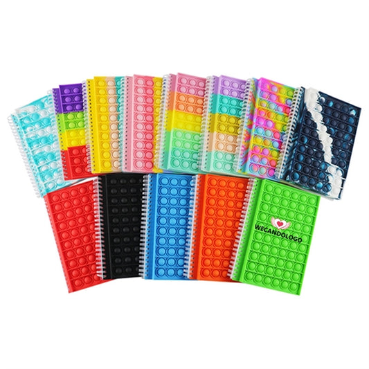 Push Bubble Silicone Notebook A6