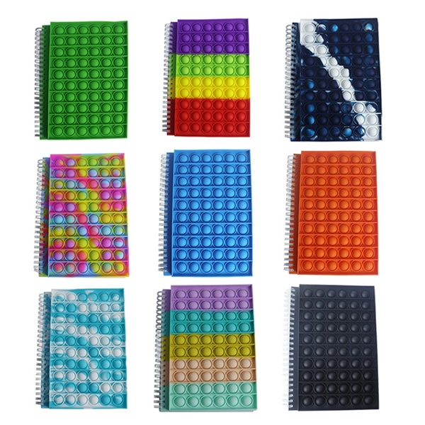 Push Bubble Silicone Notebook A6