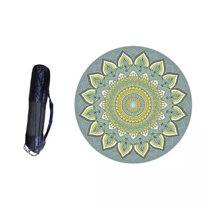 Round Suede Rubber Meditation Yoga Mat