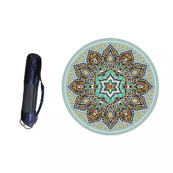 Round Suede Rubber Meditation Yoga Mat