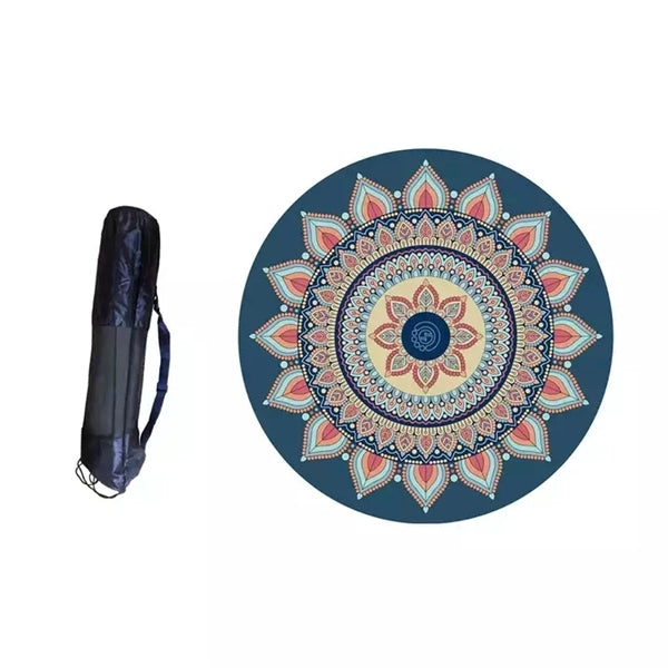 Round Suede Rubber Meditation Yoga Mat