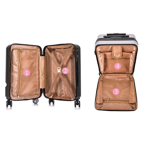 Business Travel Boarding Suitcase With Rolling Wheels