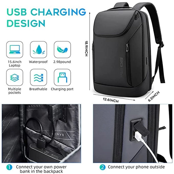 15.6 Inch Laptop Backpack With Usb Charging Port
