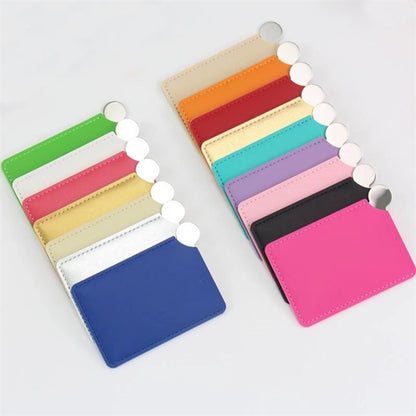 Portable Stainless Steel Pocket Mirror With PU Cover