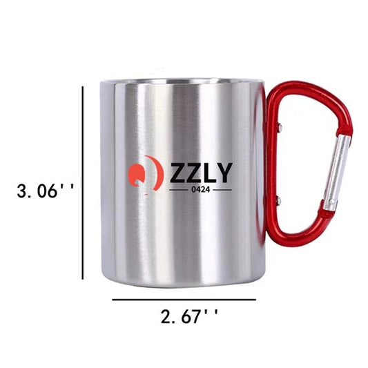 Stainless Steel Mug With Carabiner Handle