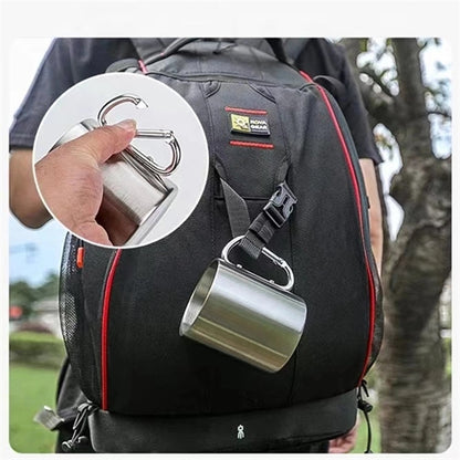 Stainless Steel Mug With Carabiner Handle
