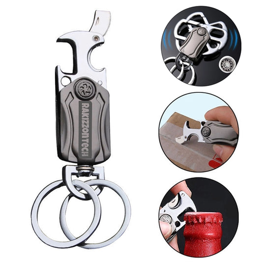 Multipurpose Stress Reliever Metal Keychain