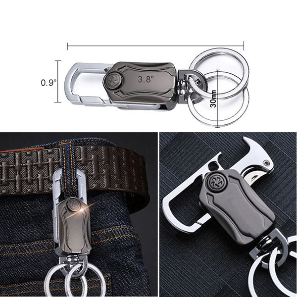 Multipurpose Stress Reliever Metal Keychain