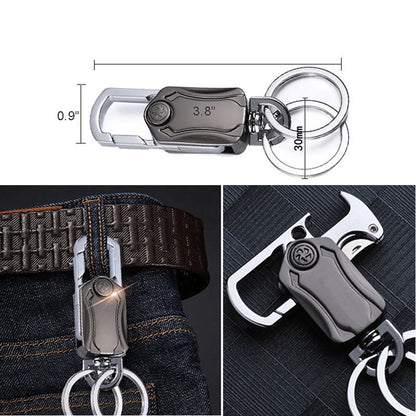 Multipurpose Stress Reliever Metal Keychain