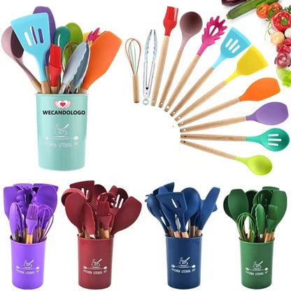 11 piece Silicone Kitchen Cooking Utensil Tool Set