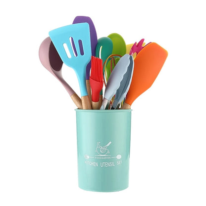 11 piece Silicone Kitchen Cooking Utensil Tool Set