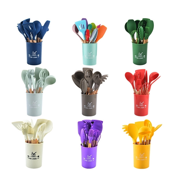 11 piece Silicone Kitchen Cooking Utensil Tool Set