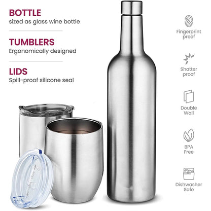Insulated Wine Chiller Gift Set