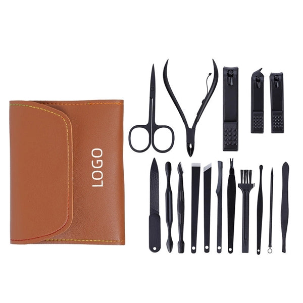 16 Pieces Stainless Steel Nail Clipper Set