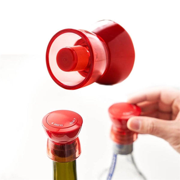 Plastic Wine Bottle Press Stoppers Vacuum