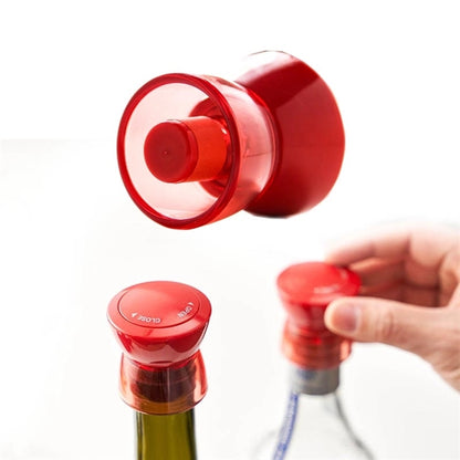 Plastic Wine Bottle Press Stoppers Vacuum