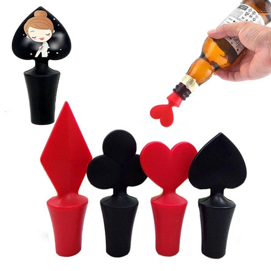 Poker Shape Silicone Wine Stopper