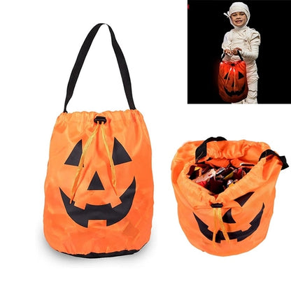 LED Pumpkin Drawstring Bag