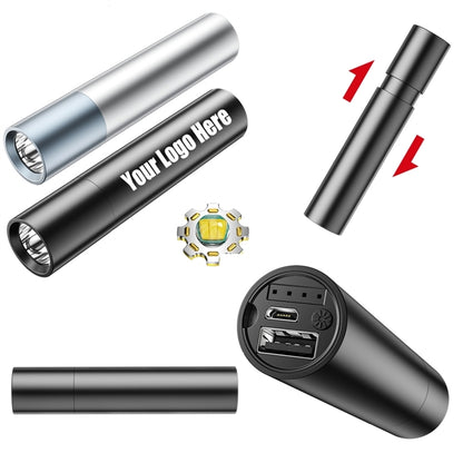 2 In 1 Portable Outdoor Zoomable Flashlight