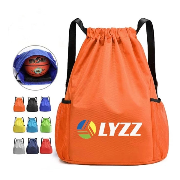 Drawstring Bag With Side Pocket