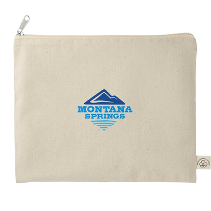 Organic Cotton Flat Travel Pouch