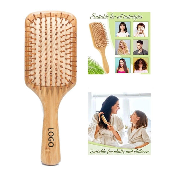Bamboo Brush Paddle Hairbrush