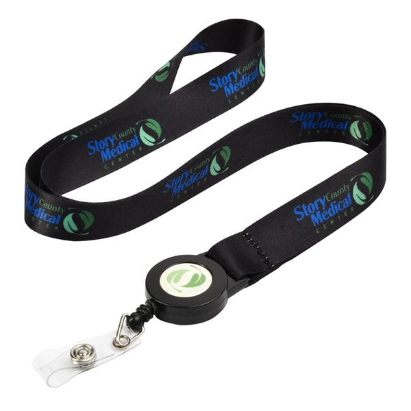 Sublimated Lanyard Badge Reel Combo w/ Safety Breakaway