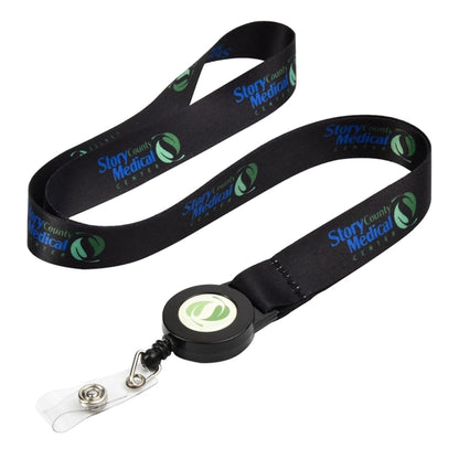 Sublimated Lanyard Badge Reel Combo w/ Safety Breakaway