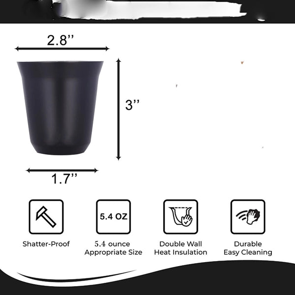 Stainless Steel Espresso Cups  5.4oz