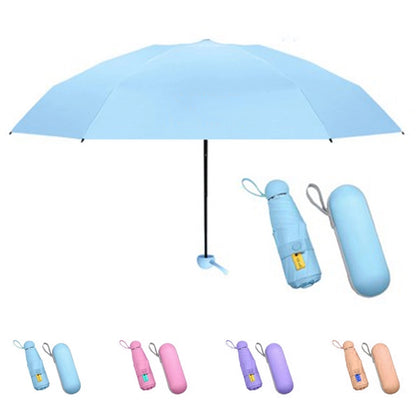 6 Ribs Mini Folded Umbrella With Case