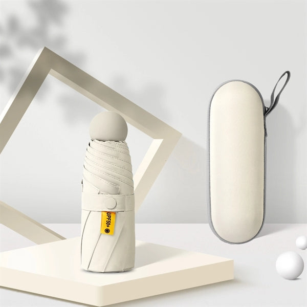 6 Ribs Mini Folded Umbrella With Case