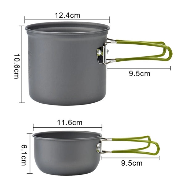 Camping Cooking Set Cookware Mess Kit Kitchen Equipment