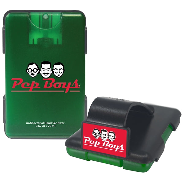 Easy-Reach TM Auto Visor Clip with Credit Card Sanitizer