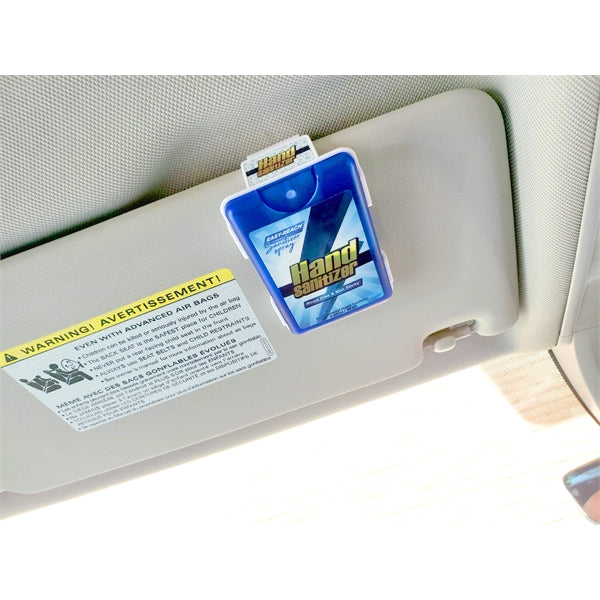 Easy-Reach TM Auto Visor Clip with Credit Card Sanitizer