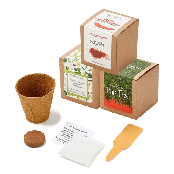 CUSTOM GROWABLES PLANTER IN KRAFT GIFT BOX