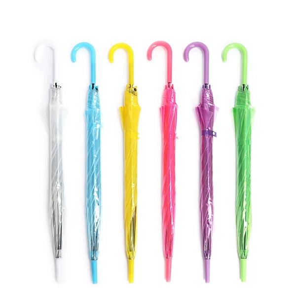 Clear Colourful Auto Open Umbrella