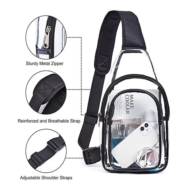 Multipurpose Clear Crossbody Sling Backpack