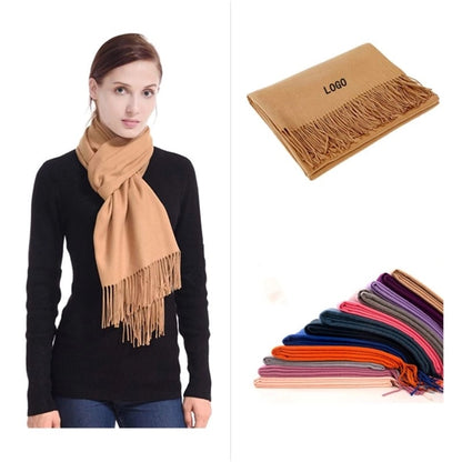 Cashmere Pashmina Woven Scarf With Fringes