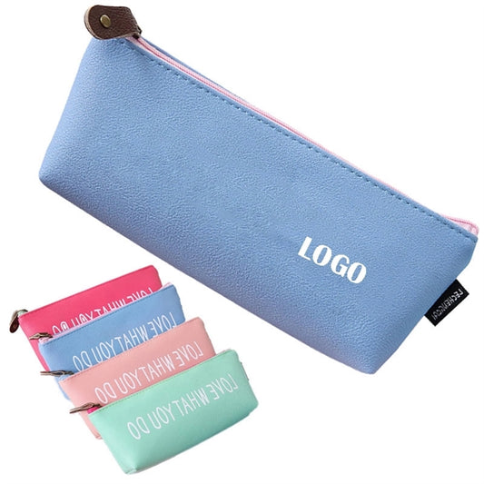 Faux Leather Pencil Case