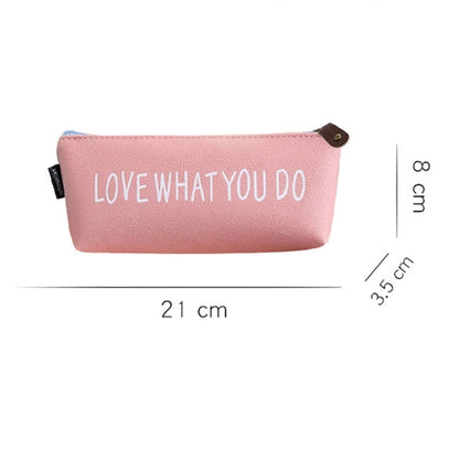 Faux Leather Pencil Case