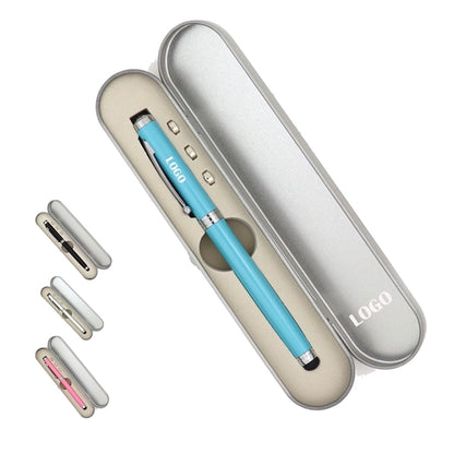 4-In-1 Metal Multifunction Pen With Gift Case