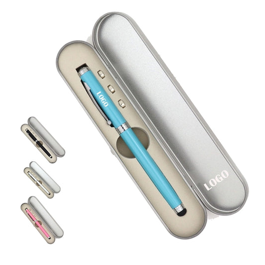4-In-1 Metal Multifunction Pen With Gift Case