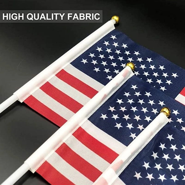 American Handheld Flag With Plastic Stick