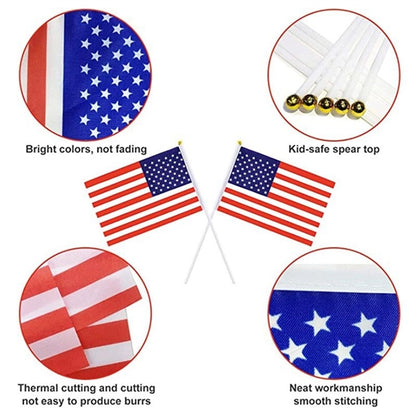 American Handheld Flag With Plastic Stick