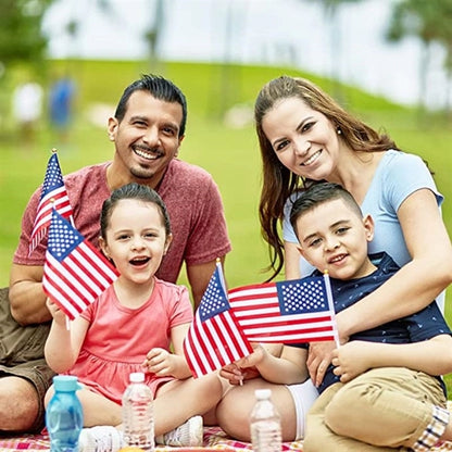 American Handheld Flag With Plastic Stick