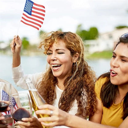 American Handheld Flag With Plastic Stick