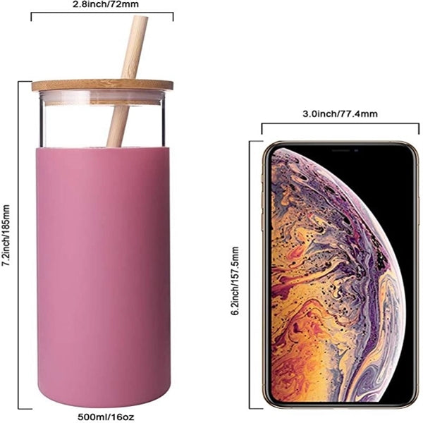 Glass Tumbler With Straw